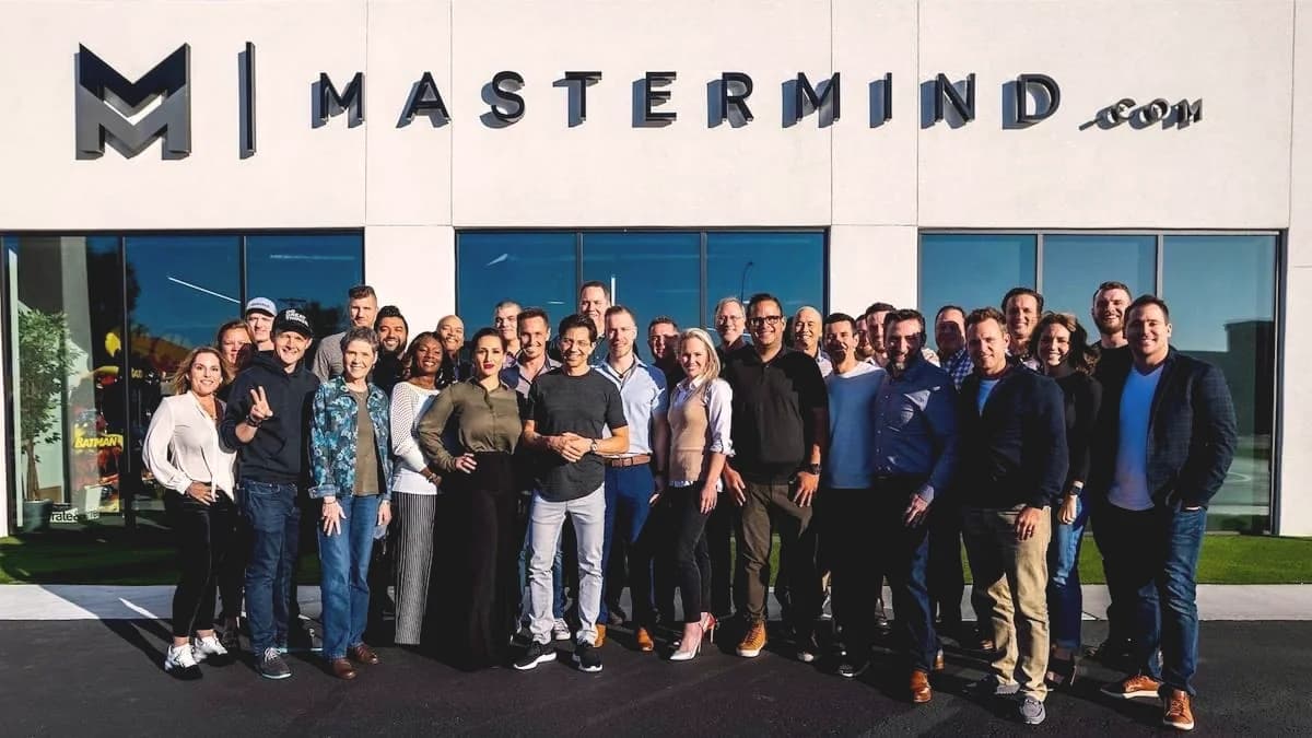 Brad Hart with Tony Robbins, Dean Graziosi, and the Mastermind.com training team.